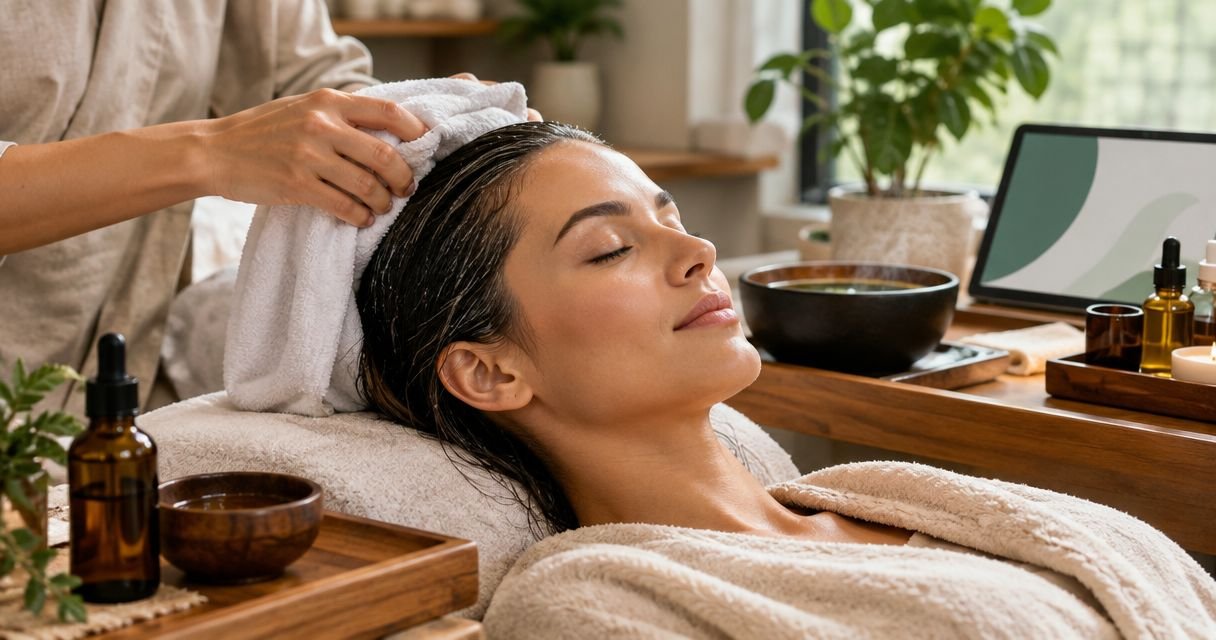 Hot towel to deep-conditioned scalp: complete 2026 oil workflow